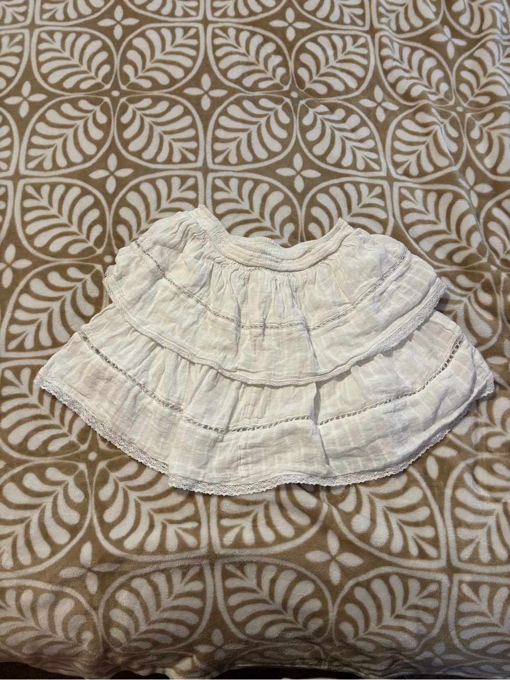White Tiered Ruffle Women's Skirt